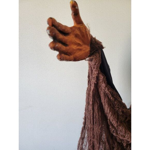 Orange hanging skeleton Halloween props scary long decor vintage - Picture 4 of 10